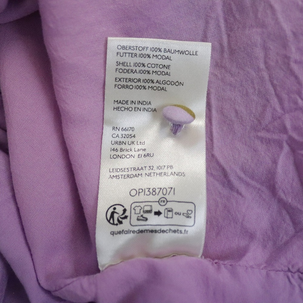 Anthropologie The Peregrine Midi Dress 2X Mauve Floral Smocked Tiered - Picture 10 of 10